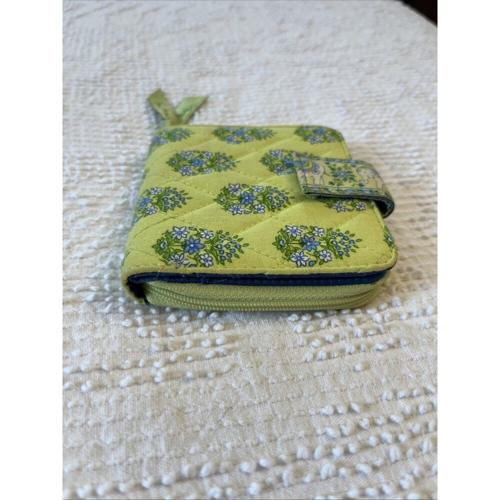 Vtg Vera Bradley Bifold Folding Wallet Citrus Paisley Zip Snap Close Elephant - Picture 2 of 11